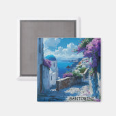 Mooi Santorini Griekenland Ocean Uitzicht Magneet (Voorkant / Achterkant)