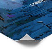 Mooi Santorini Griekenland Ocean Uitzicht Poster (Hoek)