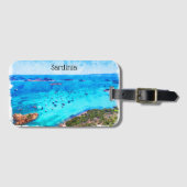 Mooi Sardinië Italië Mediterraan landschap Bagagelabel (Voorkant (horizontaal))