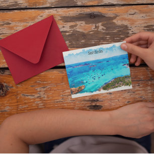 Mooi Sardinië Italië Mediterraan landschap Briefkaart