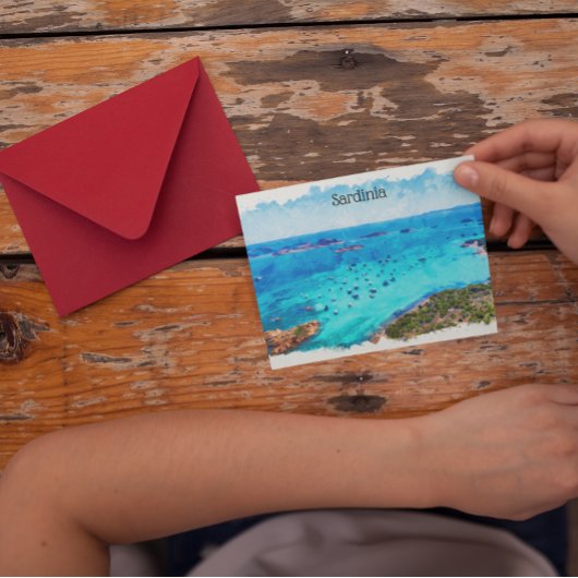 Mooi Sardinië Italië Mediterraan landschap Briefkaart