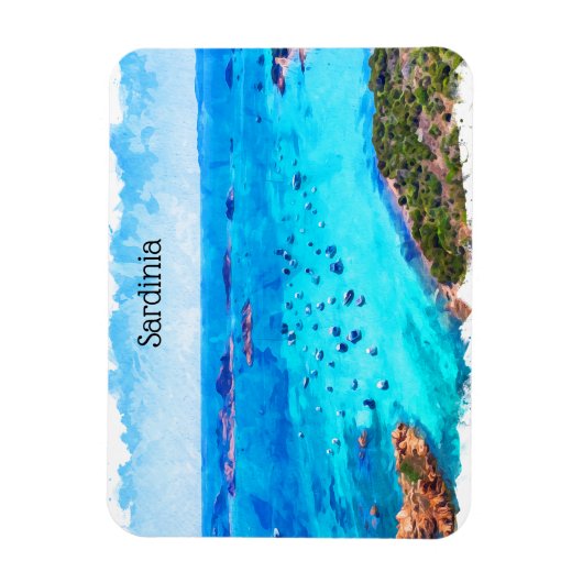 Mooi Sardinië Italië Mediterraan landschap Magneet (Verticaal)