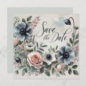 Mooi Save the Date Print Design Kaart (Voorkant / Achterkant)
