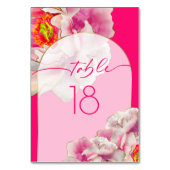 Mooi Scarlet Peony Floral Kaart (Achterkant)