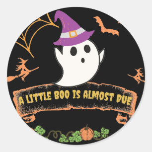 Mooi schattig klein halloween boo Sinaasappel Baby Ronde Sticker