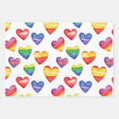 Mooi schattig ontwerp met harten veelkleurig inpakpapier vel (Voorkant 2)