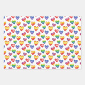 Mooi schattig ontwerp met harten veelkleurig inpakpapier vel (Voorkant)