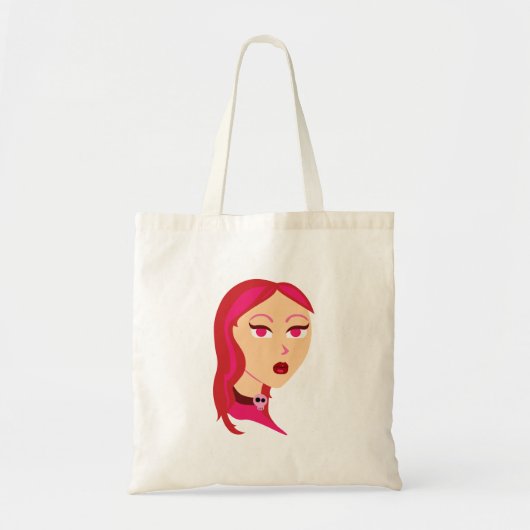 Mooi schedel meisje tote bag (Voorkant)