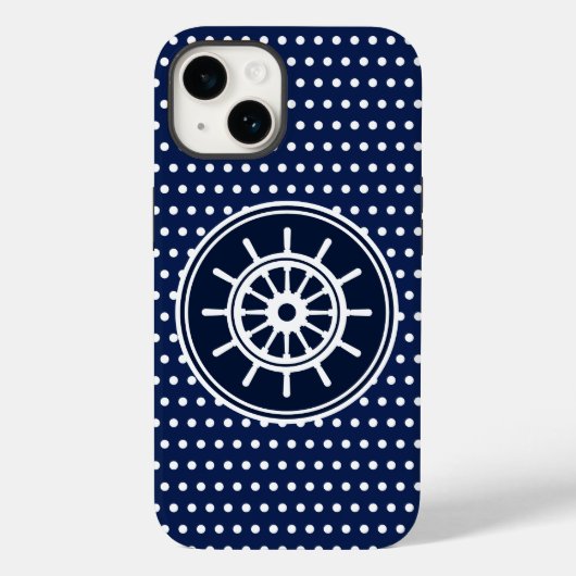 Mooi scheepswad maritiem blauw en wit Case-Mate iPhone case (Achterkant)