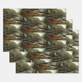 Mooi Schilderachtig Natuur fotopatroon Inpakpapier Vel