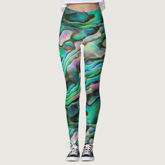 Mooi Schilderachtige Paua Abalone Legging (Voorkant)