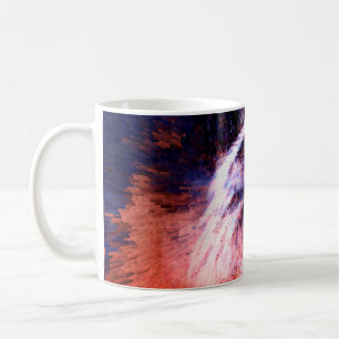 mooi schilderij van adelaars op een abstracte acht koffiemok
