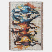 Mooi schilderij van paarden deken (Voorkant Verticaal)