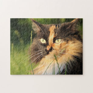 Mooi schildertje Cat Kitten Portret Legpuzzel