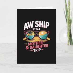 Mooi Schip Moeder Dochter Reis Cruise Vakantie Mat Kaart