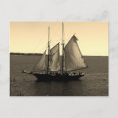 Mooi schip op de oceaan briefkaart (Voorkant)