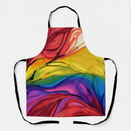 Mooi Schort in regenboogkleuren