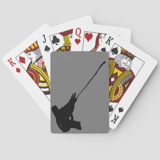 Mooi schot! Jackson's Chameleon silhouette Pokerkaarten (Achterkant)