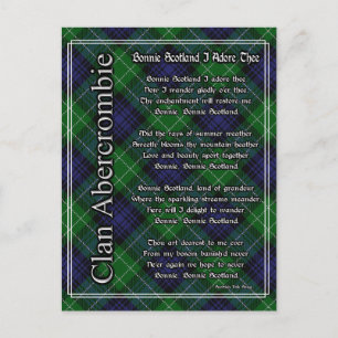 Mooi Schotland ik aanbid jou Abercrombie Tartan Briefkaart