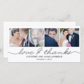 Mooi schrijven bruiloft dank u kaarten - Wit (Voorkant / Achterkant)