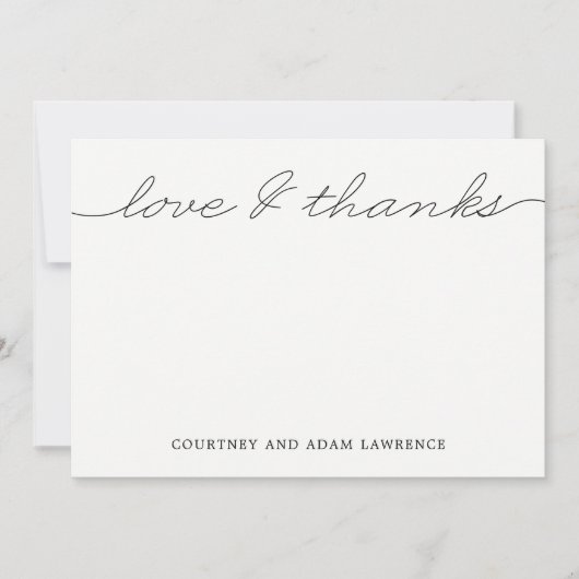 Mooi schrijven Modern Thank You Card Bedankkaart (Voorkant)