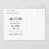 Mooi script, 16 Foto opslaan Datum Aankondigingskaart (Achterkant)