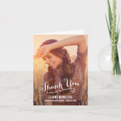 Mooi script Afstuderen dank je kaart (Voorkant)