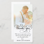 Mooi script bruiloft bedankt (Voorkant / Achterkant)