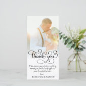 Mooi script bruiloft bedankt (Staand voorkant)