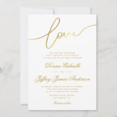 Mooi script bruiloft uitnodiging (Voorkant)