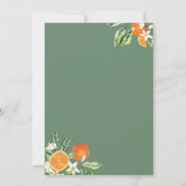 mooi script citrus sinaasappels baby shower kaart (Achterkant)