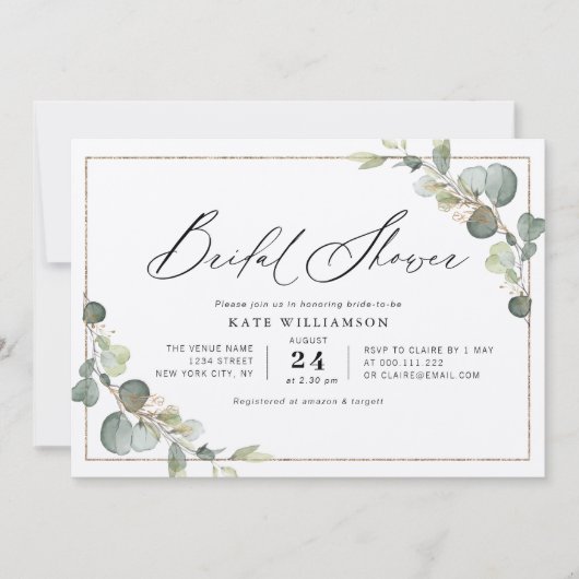 Mooi script groen lijst vrijgezellenfeest kaart (Voorkant)