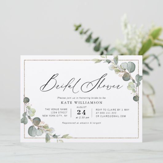 Mooi script groen lijst vrijgezellenfeest kaart (Staand voorkant)