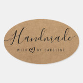 mooi script handgemaakte business hart Sticker (Voorkant)