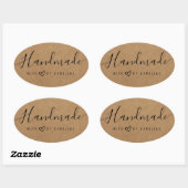mooi script handgemaakte business hart Sticker (Vel)