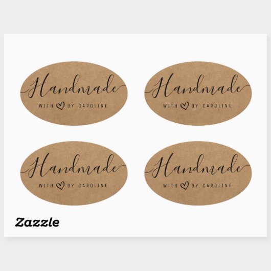 mooi script handgemaakte business hart Sticker (Vel)