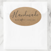 mooi script handgemaakte business hart Sticker (Tas)