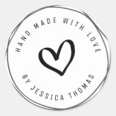 mooi script handgemaakte business Sticker (Voorkant)