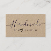 mooi script handgemaakte kraft business visitekaartje (Voorkant)
