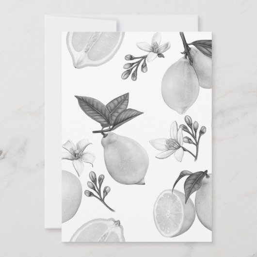 Mooi script hart | Citroen | VRIJGEZELLENFEEST Kaart (Achterkant)