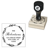 Mooi script huisadres rubberstempel (Gestempeld)