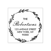 Mooi script huisadres rubberstempel (Afrduk)