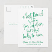 Mooi script Iers spreekwoord St. Patrick's Day Briefkaart (Voorkant / Achterkant)