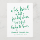 Mooi script Iers spreekwoord St. Patrick's Day Briefkaart (Voorkant)