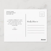 Mooi script Modern Bedankt afstuderen Briefkaart (Achterkant)