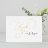 Mooi script Mr. en Mrs Wedding Dank u. Folie Uitnodiging (Staand Voorkant)