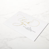 Mooi script Mr. en Mrs Wedding Dank u. Folie Uitnodiging (Gedraaid)