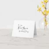 Mooi script. Op onze huwelijksdag naar mijn broer Kaart (Gele Bloem)