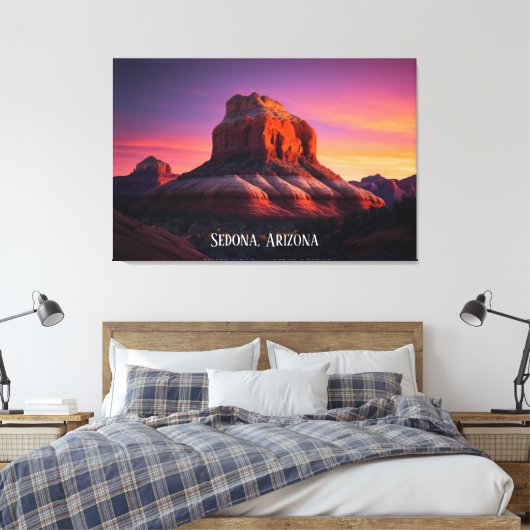 Mooi Sedona Arizona Red Rocks landschap Art C Canvas Afdruk (Insitu (Slaapkamer))