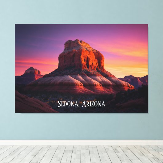 Mooi Sedona Arizona Red Rocks landschap Art C Canvas Afdruk (Insitu (Houten vloer))